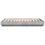 vidaXL Cadre de lit gris béton 140x190 cm bois d'ingénierie