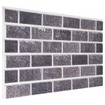 vidaXL Panneaux muraux 3D au design de brique gris et noir 10 Pièces EPS