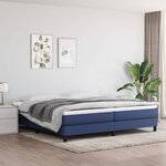vidaXL Cadre de lit Bleu 200x200 cm Tissu