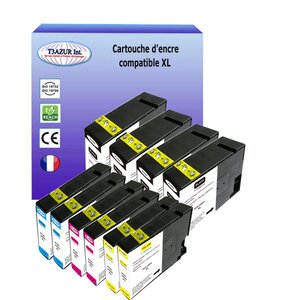10 Cartouches compatibles avec Canon PGI2500XL (4Bk/2C/2M/2Y) - T3AZUR