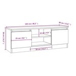 vidaXL Meuble TV avec porte Blanc 102x30x36 cm
