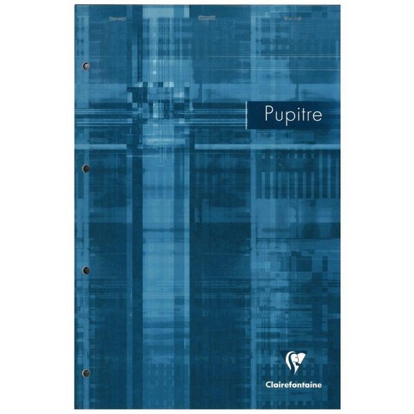 CLAIREFONTAINE Bloc pupitre 80 feuilles 90 grammes format 21x31,5 cm règlure seyès agrafé perforé 66131