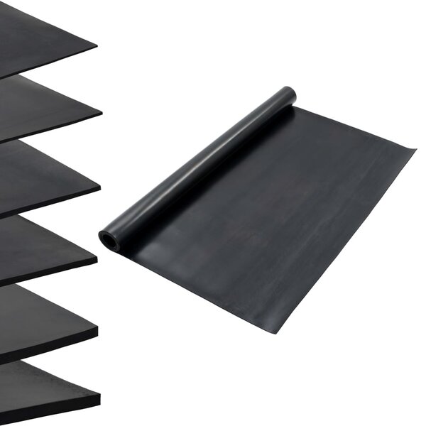 vidaXL Tapis en caoutchouc antidérapant 1 2x2 m 3 mm Lisse