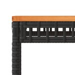 vidaXL Table de jardin noir 38x38x42 cm résine tressée et bois acacia