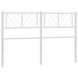 vidaXL Tête de lit métal blanc 120 cm