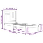 vidaXL Cadre de lit sans matelas blanc 90x190 cm bois de pin massif