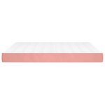 vidaXL Matelas de lit à ressorts ensachés Rose 180x200x20 cm Velours