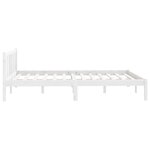 vidaXL Cadre de lit Blanc Bois de pin massif 160x200 cm