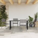 vidaXL Ensemble à manger de jardin 5 Pièces Gris Résine tressée
