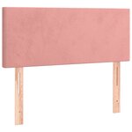 vidaXL Tête de lit à LED Rose 100x5x78/88 cm Velours