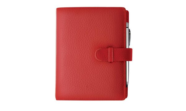 Organiseur Exatime 17 Cali vachette pleine fleur 190x150 mm Rouge EXACOMPTA