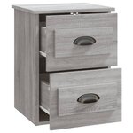 vidaXL Tables de chevet murales 2 Pièces sonoma gris 41 5x36x53 cm