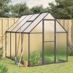 vidaXL Serre avec cadre de base anthracite 224x169x195 cm aluminium