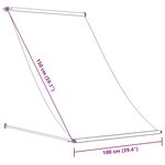 vidaXL Auvent rétractable crème 100x150 m tissu et acier