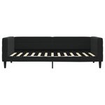 vidaXL Lit de jour avec gigogne et tiroirs sans matelas noir 100x200cm