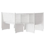 vidaXL Ensemble à manger REINE 3 Pièces blanc bois de pin massif