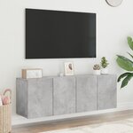 vidaXL Meubles TV muraux 2 Pièces gris béton 60x30x41 cm