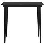 vidaXL Ensemble de salle à manger de jardin avec coussins 5 Pièces Noir