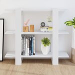 vidaXL Bibliothèque/Séparateur de pièce Blanc 100x30x87 cm
