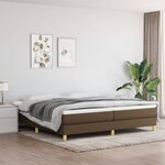 vidaXL Cadre de lit Marron foncé 200x200 cm Tissu