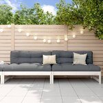 vidaXL Canapés centraux de jardin 2Pièces blanc 120x80 cm bois pin massif