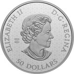Pièce de monnaie en Argent 50 Dollars g 157.6 Millésime 2023 MAPLE LEAVES IN MOTION
