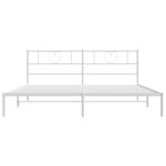 vidaXL Cadre de lit métal sans matelas et tête de lit blanc 193x203 cm