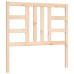 vidaXL Cadre de lit avec tête de lit 90x200 cm bois massif