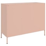 vidaXL Buffet rose 100 5x39x79 cm acier laminé à froid