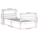 vidaXL Cadre de lit sans matelas cire marron 90x200 cm bois pin massif