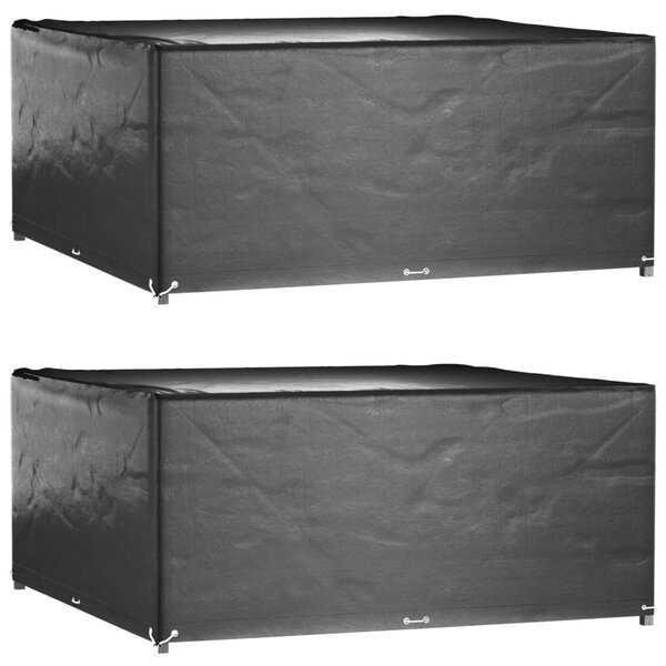 vidaXL Housses de salon de jardin 2 Pièces 16 œillets 205x205x90 cm carré