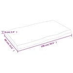 vidaXL Dessus de table bois massif non traité bordure assortie