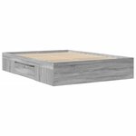 vidaXL Cadre de lit sonoma gris 140x200 cm bois d'ingénierie