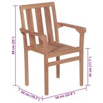 vidaXL Chaises de jardin lot de 2 et coussins noir Bois de teck massif
