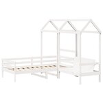 vidaXL Ensemble de lit de jour et de banc et toit 90x200 cm pin massif