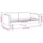 vidaXL Lit de repos noir 90x190 cm tissu