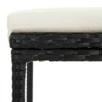 vidaXL Ensemble de bar de jardin avec coussins 5 Pièces Noir