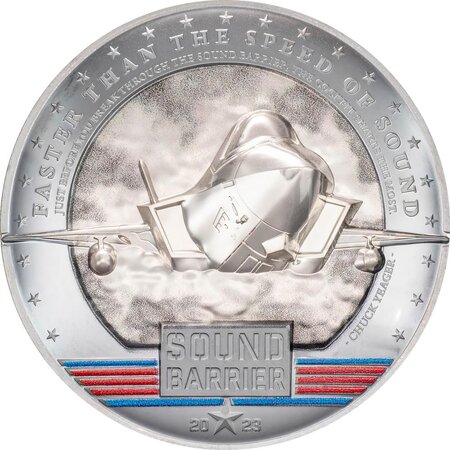 Pièce de monnaie en Argent 20 Dollars g 155.5 (5 oz) Millésime 2023 SOUND BARRIER JET