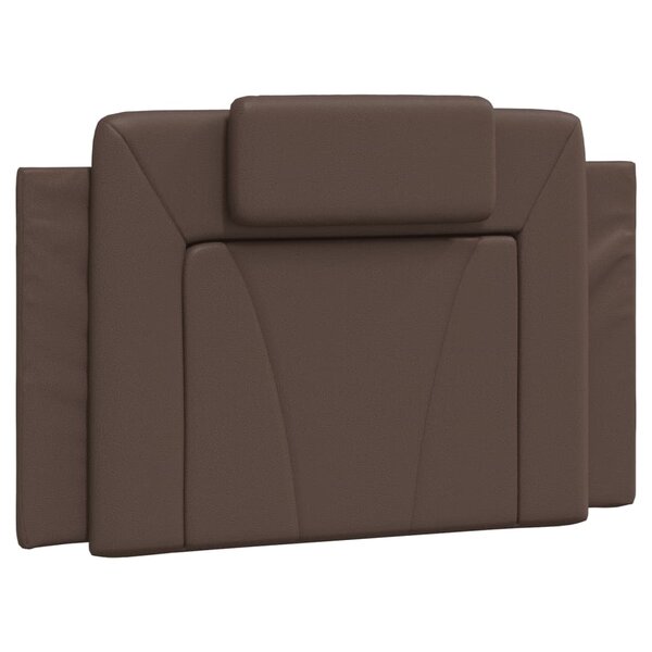 vidaXL Coussin de tête de lit marron 80 cm similicuir