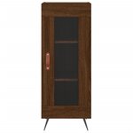 vidaXL Buffet haut Chêne marron 34 5x34x180 cm Bois d'ingénierie