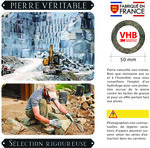 Numéro B - Numéro adhésif pour boîtes aux lettres- Pierre véritable 50 mm  LAVE