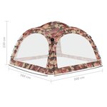 vidaXL Tente de réception avec LED et 4 parois 3 6x3 6x2 3m Camouflage