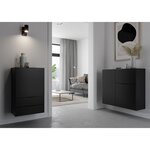 FMD Commode avec tiroir et portes 49 7x31 7x81 3 cm noir