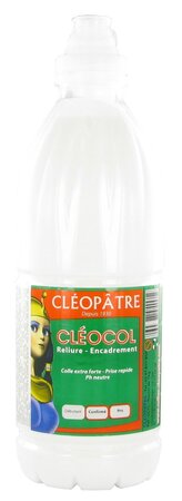 Colle blanche vinylique cléocol en flacon de 1 kg cléopâtre - La Poste