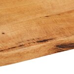 vidaXL Dessus de table 80x60x2 5 cm bord vivant bois massif manguier