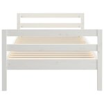 vidaXL Cadre de lit sans matelas blanc 90x190 cm bois de pin massif