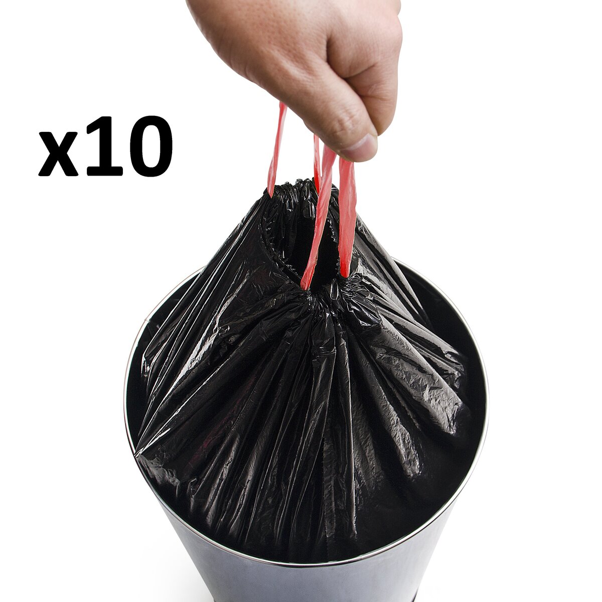 Sacs poubelles à liens coulissants - 100 L à 12,86 €