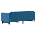 vidaXL Lit de jour avec lit gigogne bleu 90x200 cm velours