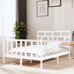 vidaXL Cadre de lit Blanc Bois de pin massif 120x190 cm Petit double