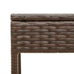 vidaXL Chaises longues lot de 2 et auvents et table marron poly rotin